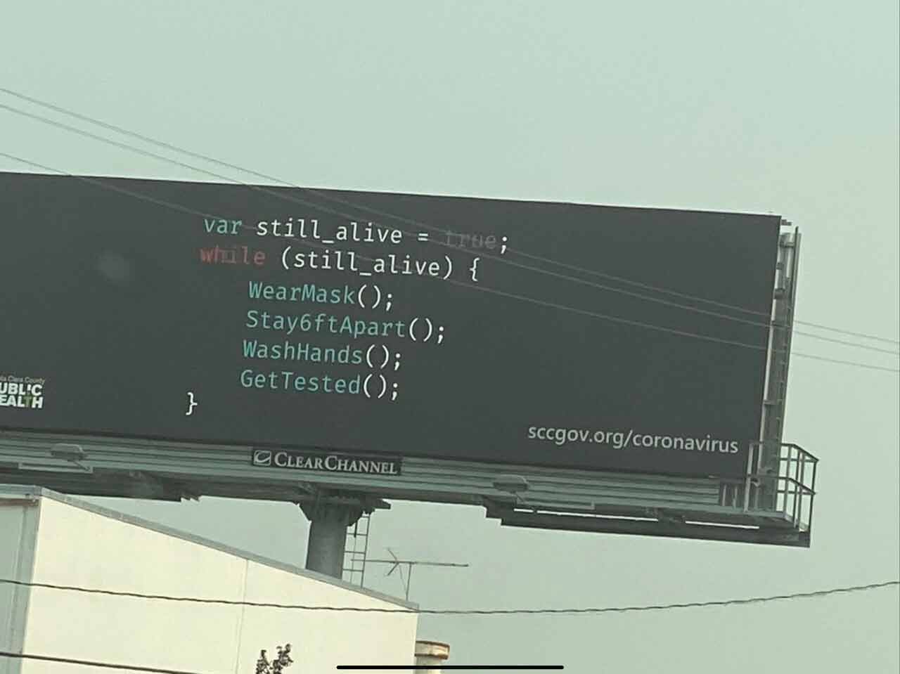 Mensaje prevención COVID en Silicon Valley Mensaje prevención COVID en Silicon Valley